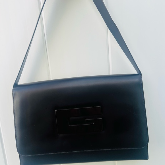 GUCCI Square G Smooth Leather Shoulder Bag with Dust Bag, Vintage - Picture 11 of 11